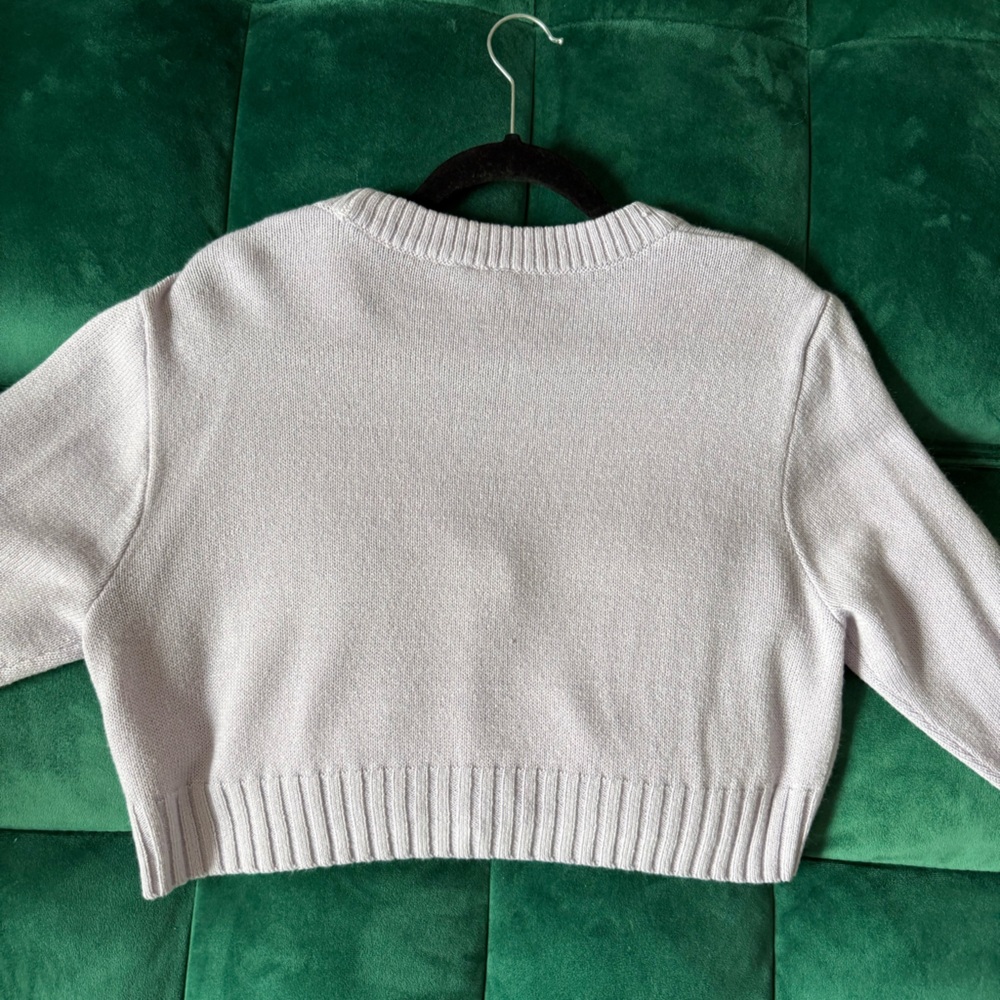 Light Purple Fine Knit Cardigan - Picture 3 of 7